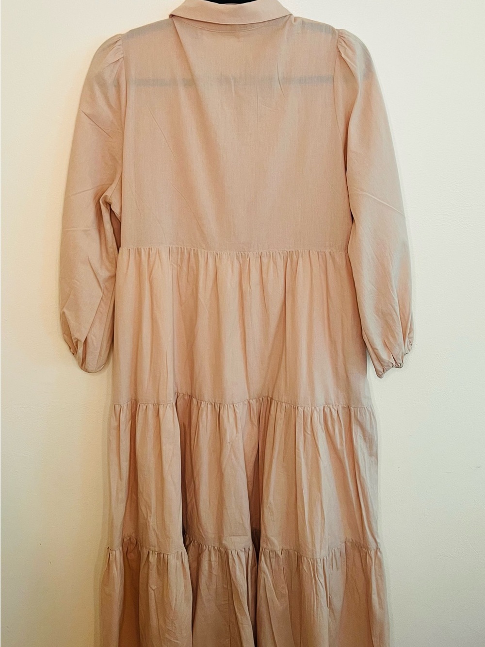 Tuckernuck Pomander Place Beige Tiered Collar Maxi Dress - Picture 3 of 6